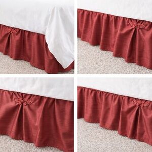 Elegant Red Bed Skirt